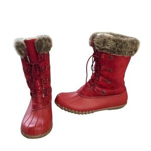 Kali Footwear Women’s winter Snow Boots Fur Lined Snow size 11 Size red